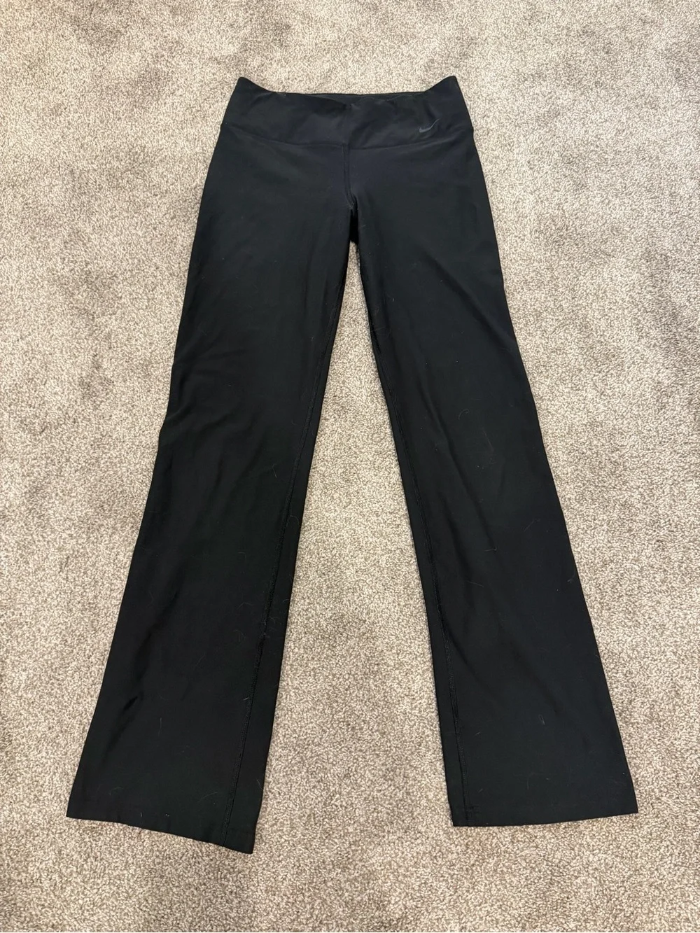 Nike Dri-FIT Women's Black Pull-On Straight Leg Pants Stretch Size M